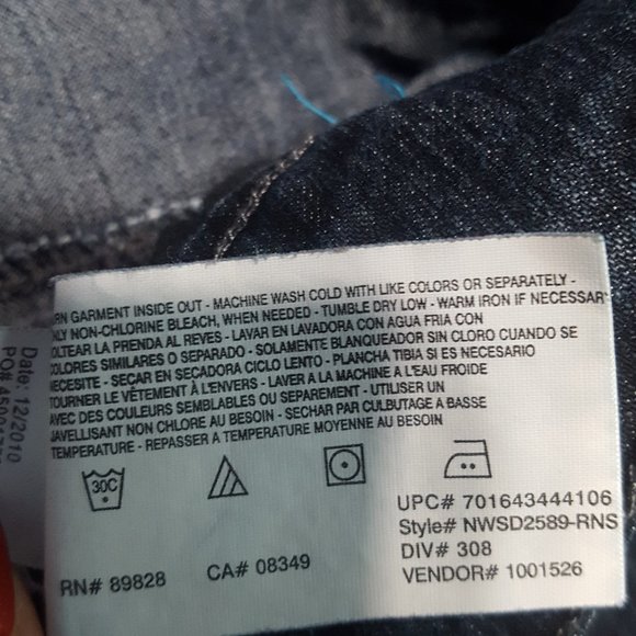 Nine West Jeans Capris High Rise Dark Blue Size 16 - Picture 3 of 8